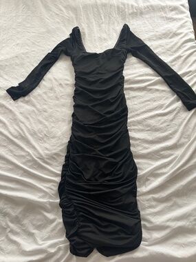 Long sleeve black dress